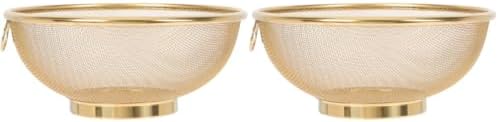 Mikinona 2-Piece Stainless Steel Fine Mesh Strainer Bowl Set