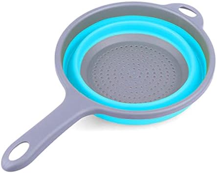 dDLuck Foldable Silicone Strainer Colander - Space-Saving Kitchen Tool