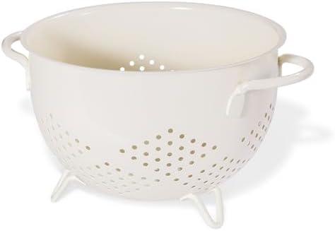 Rust-Proof 5-Quart Metal Colander with Double Handles for Kitchen Use