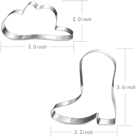 Cowboy Cowgirl Cookie Cutter Set - Fun for Baking or Parties