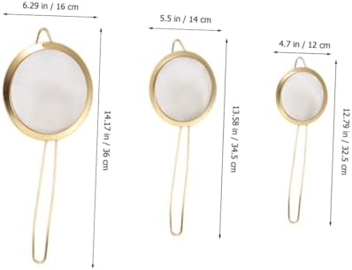 3pcs Stainless Steel Food Strainer Colander Sieve Set