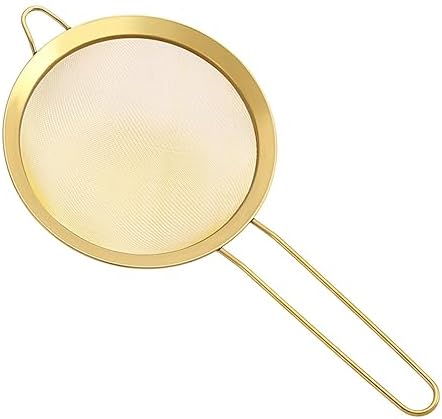 Portable Mesh Strainer - Stainless Steel Colander Gold