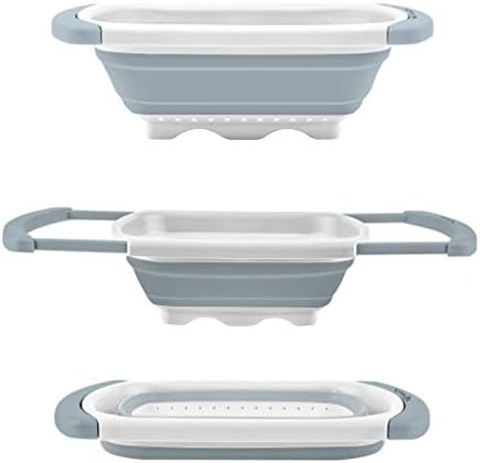 QiMH Collapsible Colander BPA-Free 6-QT Capacity Easy to Use