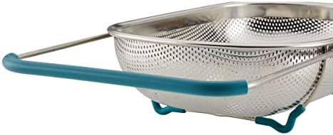 Rachael Ray 45 Quart Over-the-Sink Colander with Agave Blue Handles