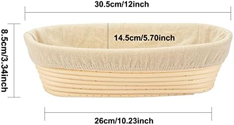 Stormshopping 118in Oval Banneton Proofing Basket Artisan Bakery Tool