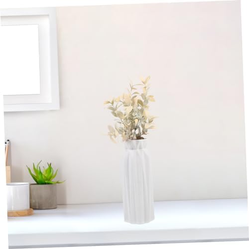 Faux Green Plant Stems Wedge Elegant Home Office Decor