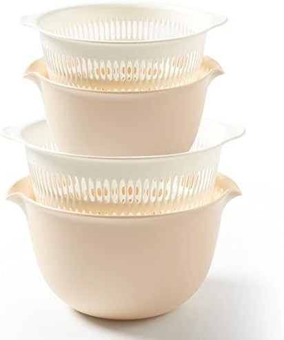 Double Layer Kitchen Colander Set with Bowl Strainer