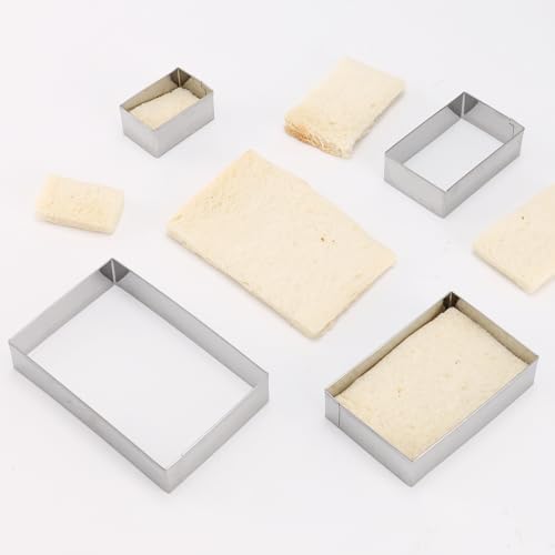 Stainless Steel Rectangle Cookie Cutter Set for Cookies and Cakes