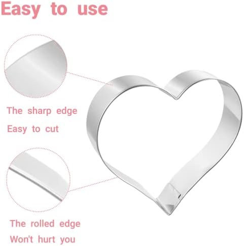 JOB JOL Heart Cookie Cutters 6PCS 2-4 Valentine Set 1