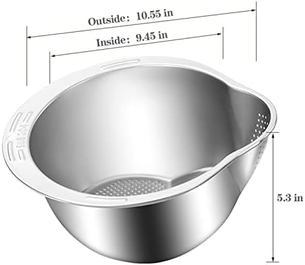 DOPMEP 4-in-1 Rice Washer Strainer Bowl 1