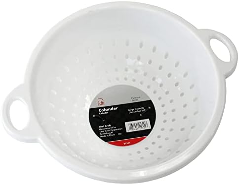 High-Quality Chef Craft Select Plastic Deep Colander 11x5 inch 5 Quart White