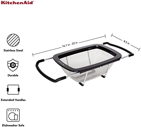 KitchenAid Expandable Colander Black One Size
