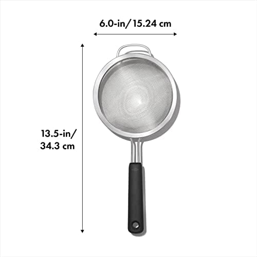 OXO Good Grips 6-in Double Rod Strainer Black