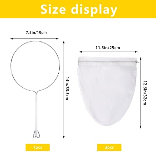 3-Piece Cheesecloth Strainer Set with Handle for Smooth Beverages