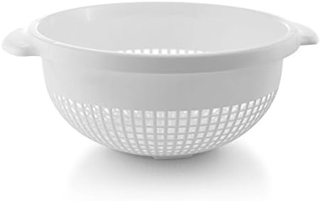 Durable 2-Handle Plastic Colander for Pasta More