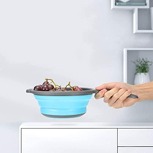 dDLuck Foldable Silicone Strainer Colander - Space-Saving Kitchen Tool