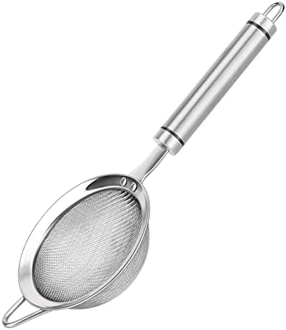 304 Stainless Steel Fine Mesh Strainer with Handle for Kitchen Lab Needs