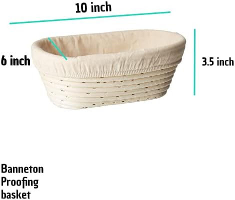 Brilliantly Bakers Rustic Handmade RattanProofing Basket for Artisan Baking