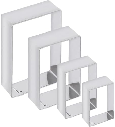Stainless Steel Rectangle Cookie Cutter Set for Cookies and Cakes