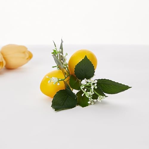 6-Piece Faux Lemon Bushes for Home Kitchen Decor