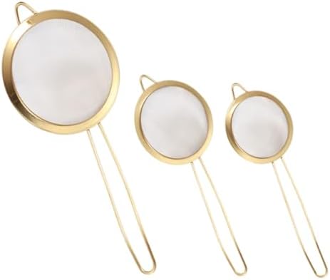 3pcs Stainless Steel Food Strainer Colander Sieve Set