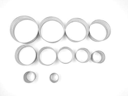 11 Piece Graduated Sizes Pastry Cookie Cutter Set