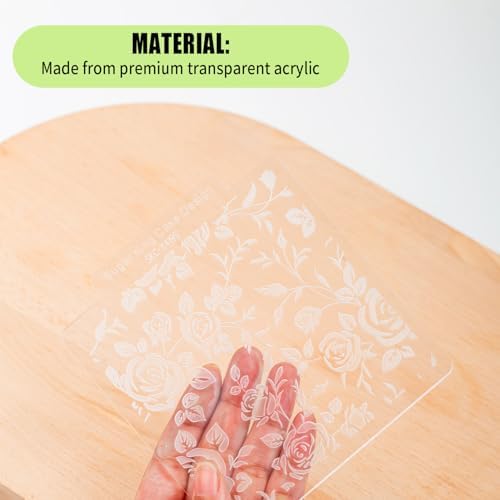 3 Pcs Vibrant Retro Floral Fondant Impression Mats Cookie Embosser Set