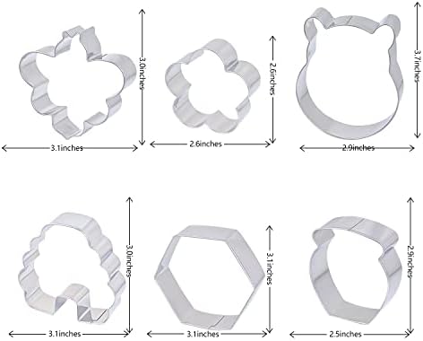 Fun 6-Piece Bee Cookie Cutters for Baking and More