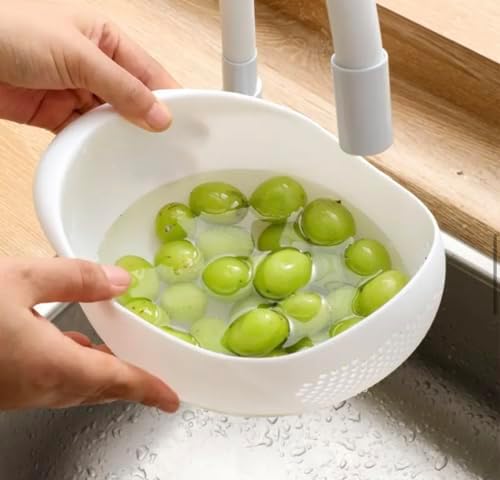 Easy-to-Use Rice Washing Bowl for Kitchen Straining