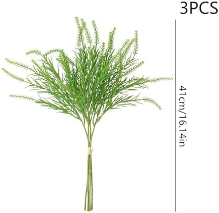3-Piece Realistic Artificial Grass Greenery for Home Office Use