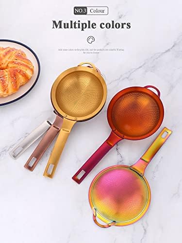 SS Mesh Strainer with Long Handle for Kitchen More