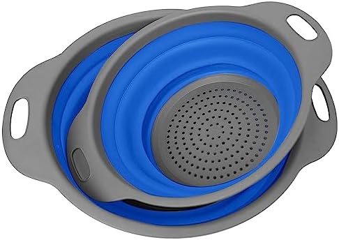 Collapsible Colander Set Perfect for Kitchen Use