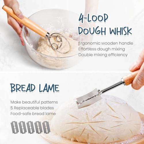 RORECAY Sourdough Breads Proofing Basket Set