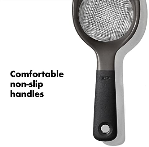 Oxo Good Grips 3-Piece Strainer Set Black