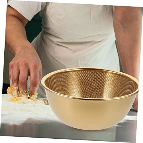 Stainless Steel Drain Basket with Spout for Fruit Vegetable Washing
