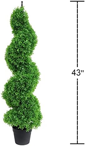 Realistic Boxwood Spiral Topiary