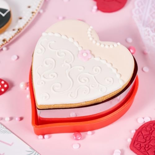 5-Piece Heart Cookie Cutter Set 1 to 4 Sizes