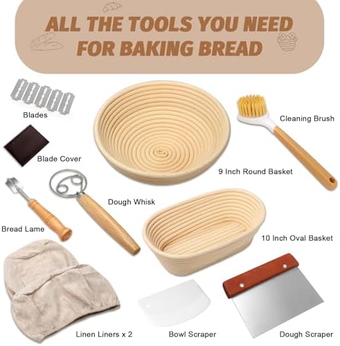Sourdough Proofing Basket Set Perfect for Baking