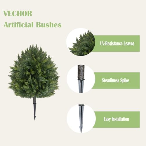 Vibrant 2-Pack Artificial Cypress Topiaries
