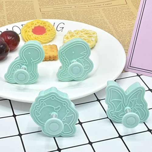 4 Pack Dinosaur Cookies Cutter Mold