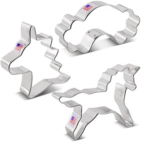 Ann Clark Cookie Cutters Unicorn 3-Piece Cookie Cutters Set