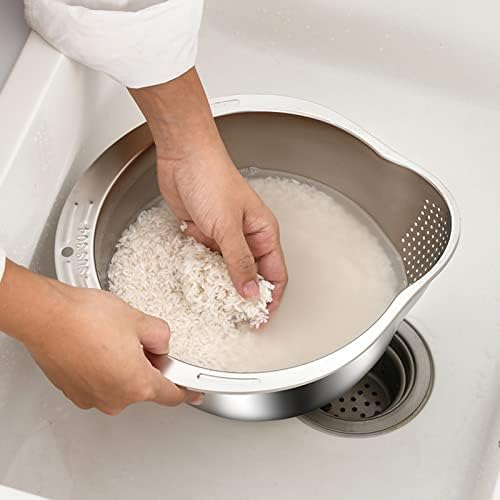 DOPMEP 4-in-1 Rice Washer Strainer Bowl 1