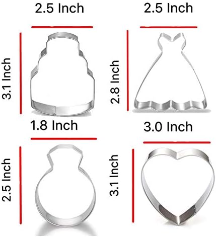Wedding Cookie Cutter Set 7 Piece 3 Inches