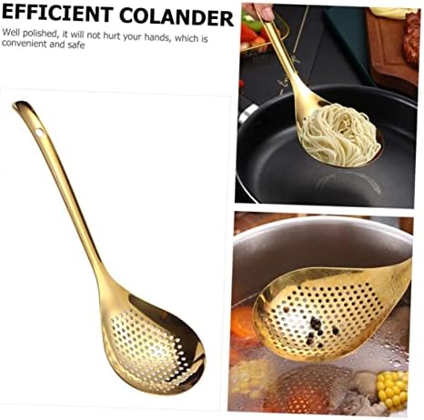 Golden 304 Stainless Steel Colander Heat-Resistant Design
