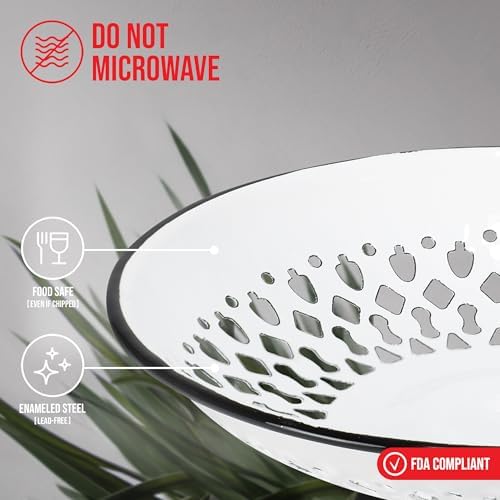 Red Co Metal Flat Colander