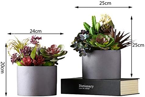 Modern Fake Succulents in Gray