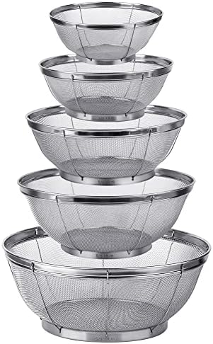 Perfect for Straining Pasta Rice More Space-Saving stainless steel colander