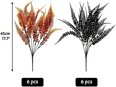 SNAIL GARDEN 12-Piece Halloween Orange Black Boston Fern