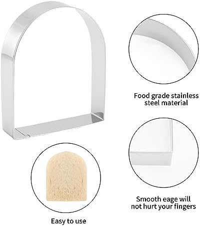 Stainless Steel Arched Cookie Cutter Set for Baking