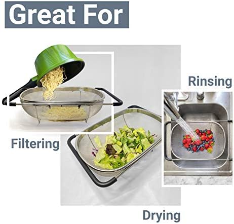 Makerstep Premium Over the Sink Colander with Expandable Design